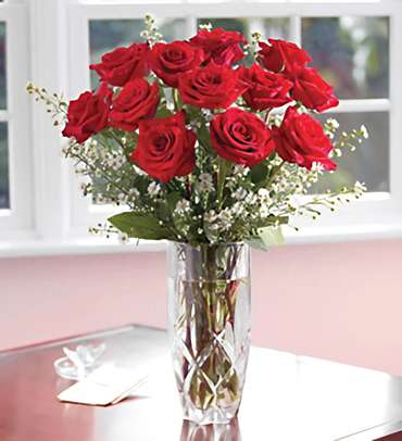 Premium Roses in a Vase