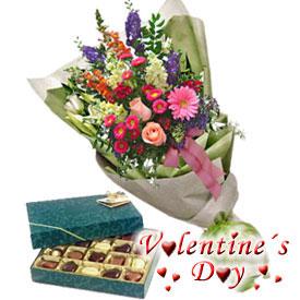 <font color= #FF0000><b>Valentin Gift Center - Flowers to USA