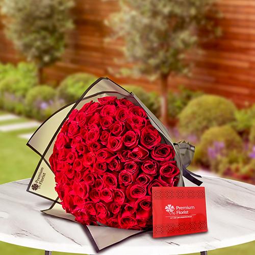 Red bouquet of roses, Send Bouquet of 500 Red Roses