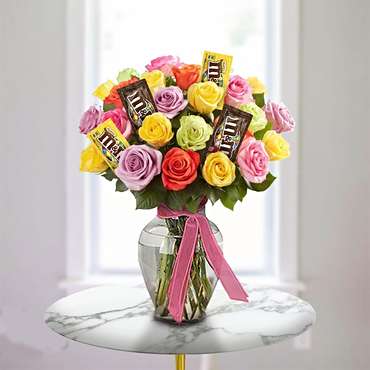 Rainbow of Roses and M&M