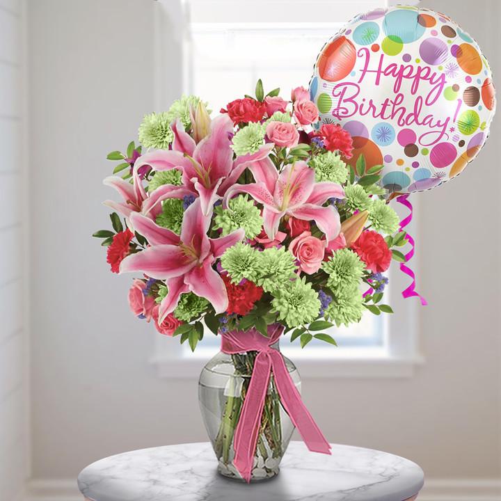 Florerias en Carolina | Flores a Carolina Happy Birthday Arrangement