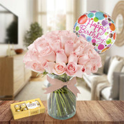 Cumpleaños Rosados - Flores a Talca