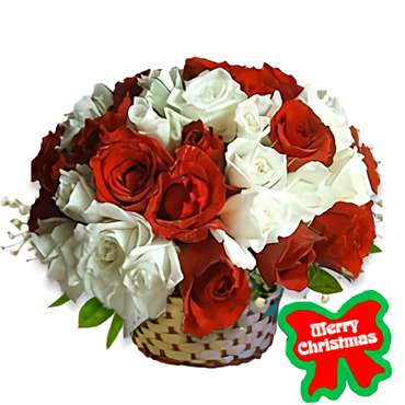 Holiday Roses Basket