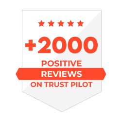 Over 1000 positive reviews on Trust Pilot